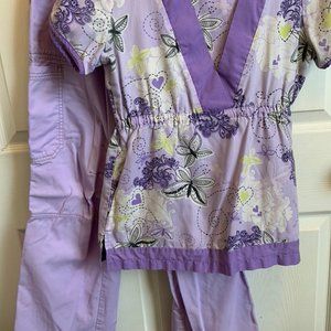 Lavender Scrub Set Size XS